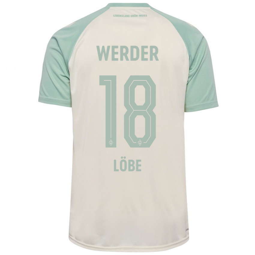 Kinder Jasper Löbe #18 Cremeweiß Hellgrün Auswärtstrikot Trikot 2024/25 T-Shirt Österreich