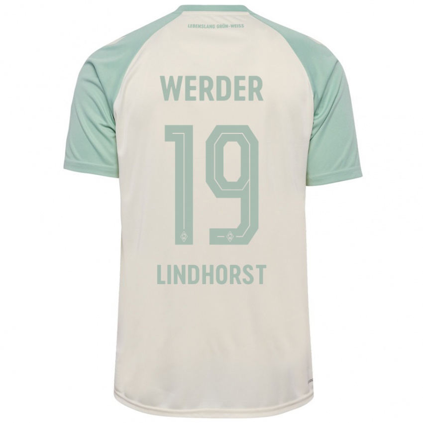 Kinder Jerrit Lindhorst #19 Cremeweiß Hellgrün Auswärtstrikot Trikot 2024/25 T-Shirt Österreich