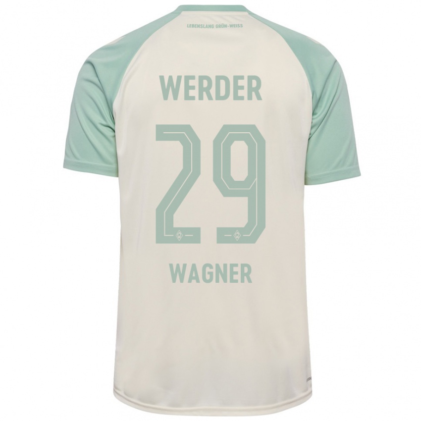 Kinder Paul Wagner #29 Cremeweiß Hellgrün Auswärtstrikot Trikot 2024/25 T-Shirt Österreich