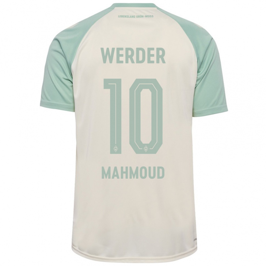 Kinder Tuana Mahmoud #10 Cremeweiß Hellgrün Auswärtstrikot Trikot 2024/25 T-Shirt Österreich