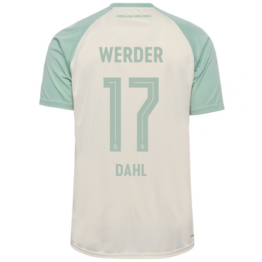 Kinder Amira Dahl #17 Cremeweiß Hellgrün Auswärtstrikot Trikot 2024/25 T-Shirt Österreich