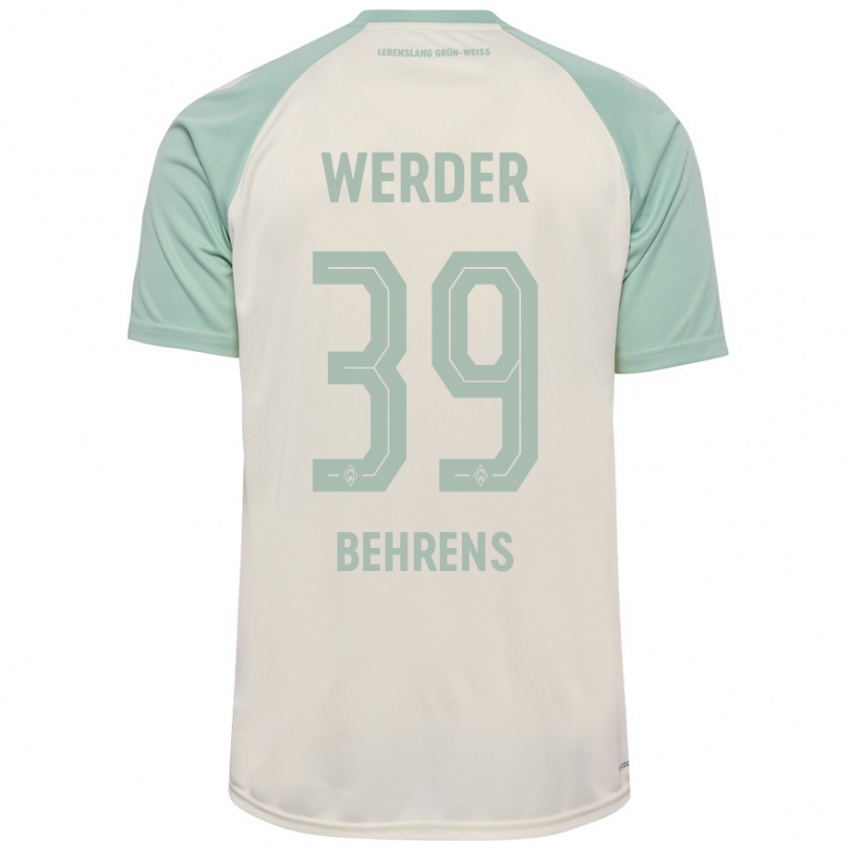 Kinder Jette Behrens #39 Cremeweiß Hellgrün Auswärtstrikot Trikot 2024/25 T-Shirt Österreich