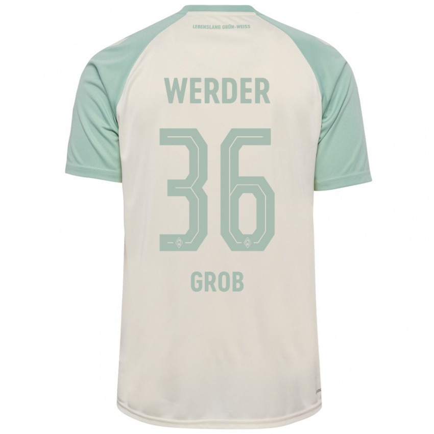 Kinder Christian Groß #36 Cremeweiß Hellgrün Auswärtstrikot Trikot 2024/25 T-Shirt Österreich