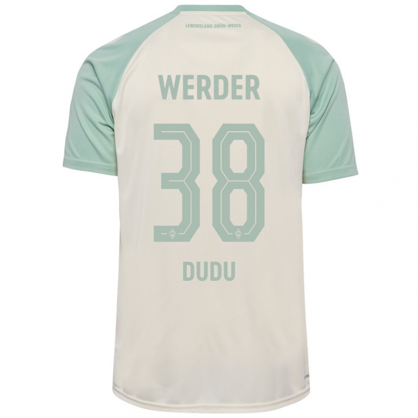 Kinder Dudu #38 Cremeweiß Hellgrün Auswärtstrikot Trikot 2024/25 T-Shirt Österreich