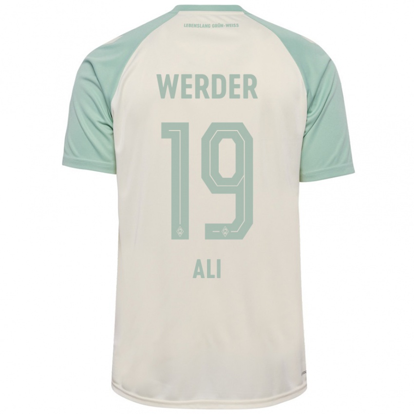 Kinder Rok Ali #19 Cremeweiß Hellgrün Auswärtstrikot Trikot 2024/25 T-Shirt Österreich