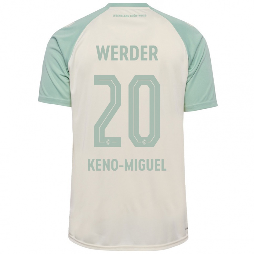 Kinder Keno-Miguel Meyer #20 Cremeweiß Hellgrün Auswärtstrikot Trikot 2024/25 T-Shirt Österreich