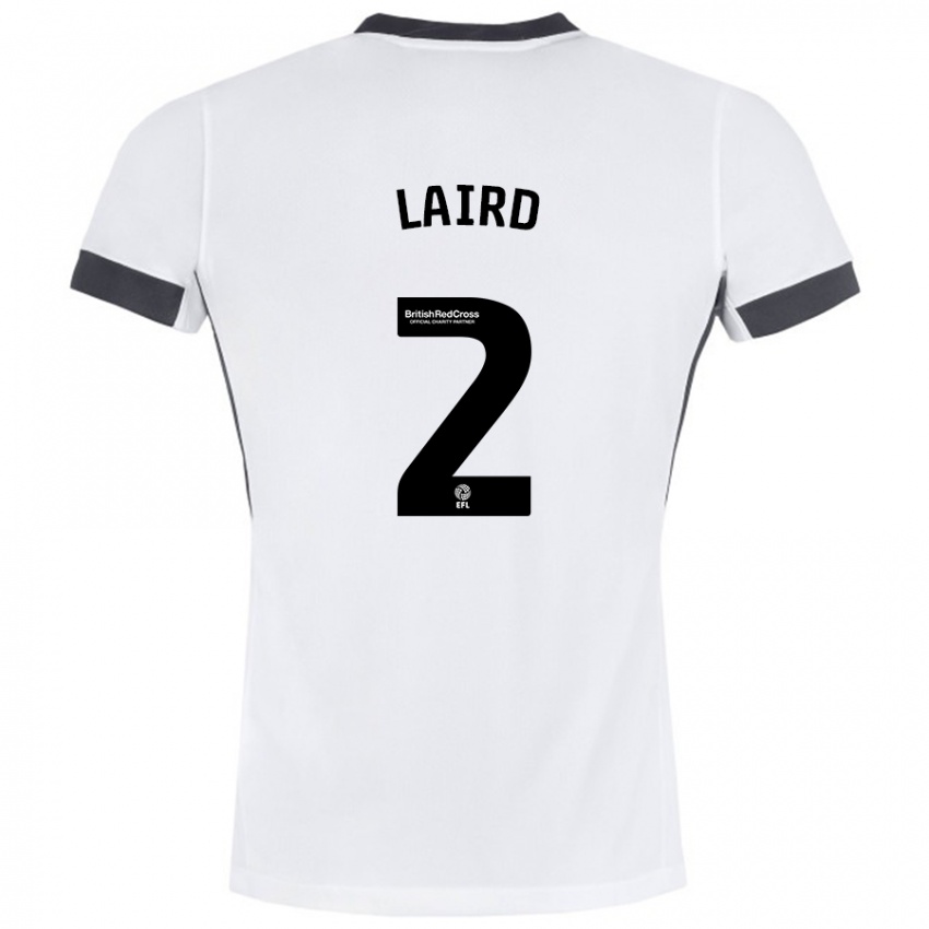 Kinder Ethan Laird #2 Weiß Schwarz Auswärtstrikot Trikot 2024/25 T-Shirt Österreich