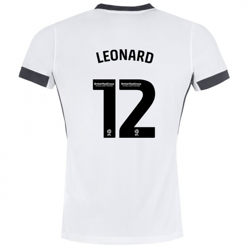 Kinder Marc Leonard #12 Weiß Schwarz Auswärtstrikot Trikot 2024/25 T-Shirt Österreich