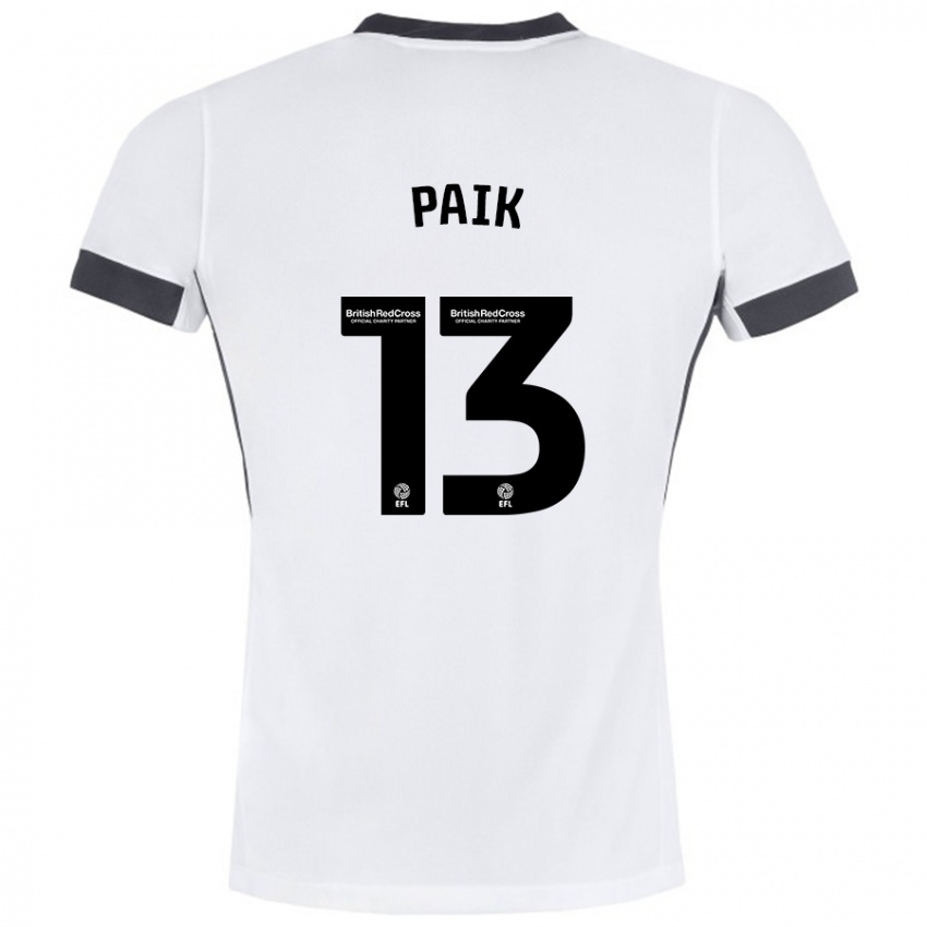 Kinder Seung-Ho Paik #13 Weiß Schwarz Auswärtstrikot Trikot 2024/25 T-Shirt Österreich