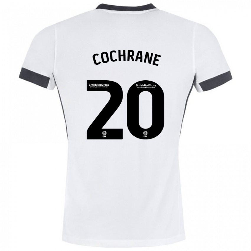 Kinder Alex Cochrane #20 Weiß Schwarz Auswärtstrikot Trikot 2024/25 T-Shirt Österreich