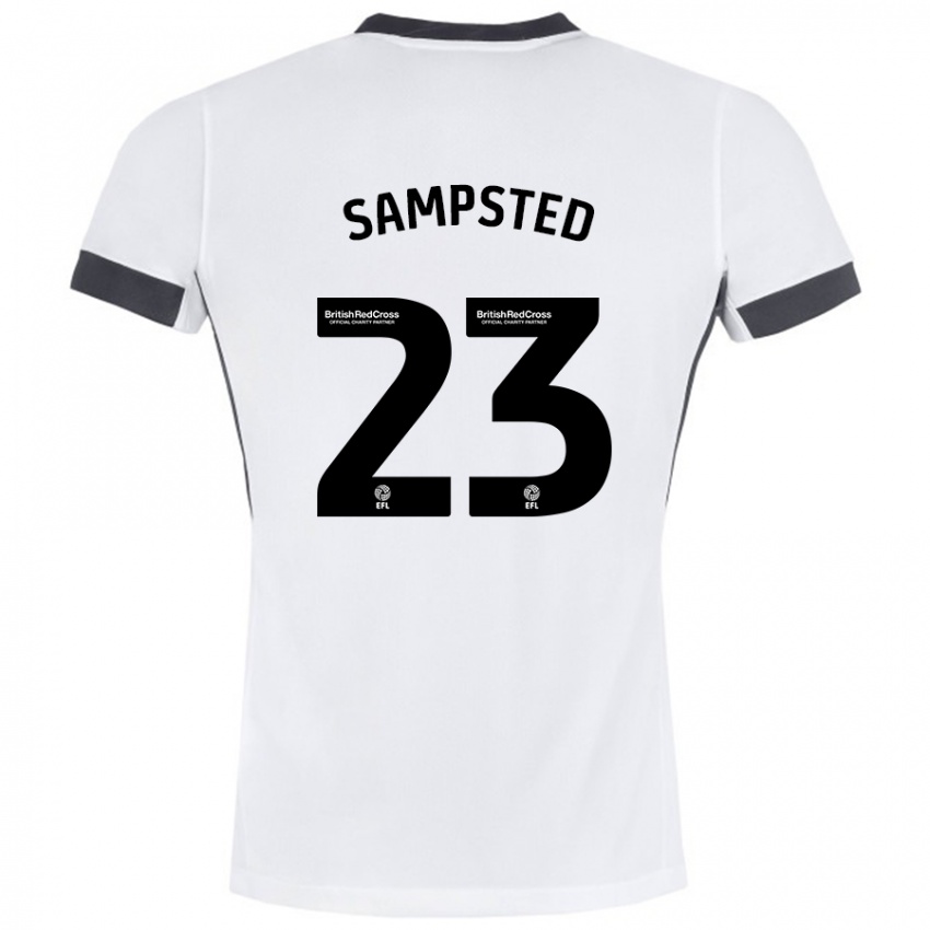 Kinder Alfons Sampsted #23 Weiß Schwarz Auswärtstrikot Trikot 2024/25 T-Shirt Österreich