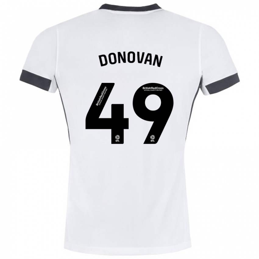 Kinder Romelle Donovan #49 Weiß Schwarz Auswärtstrikot Trikot 2024/25 T-Shirt Österreich