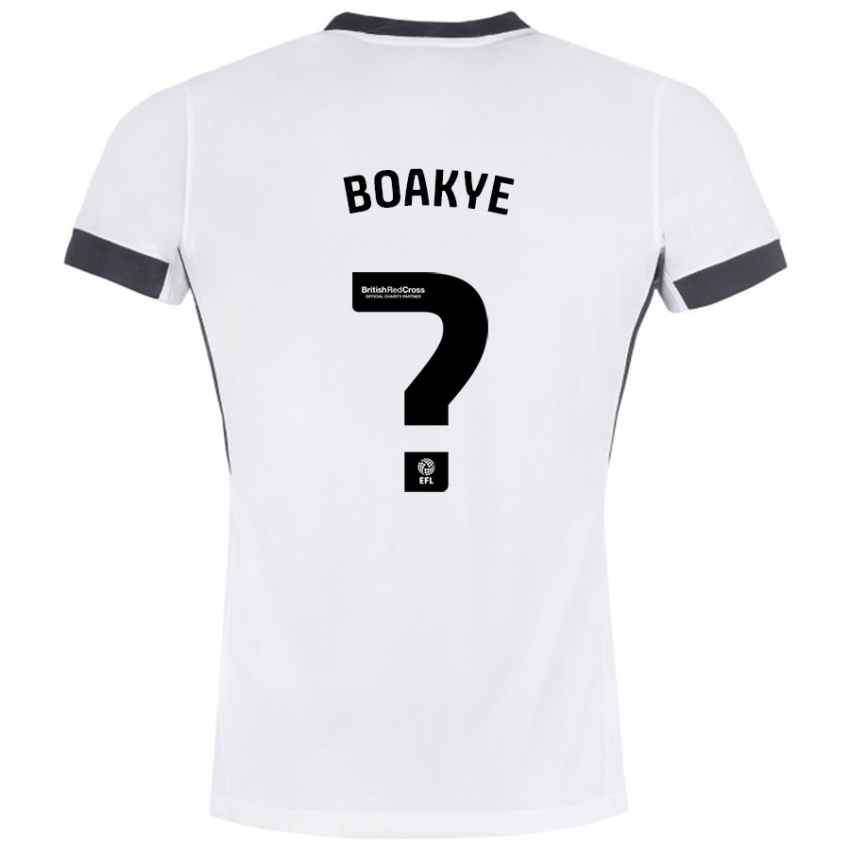 Kinder Godfred Boakye #0 Weiß Schwarz Auswärtstrikot Trikot 2024/25 T-Shirt Österreich