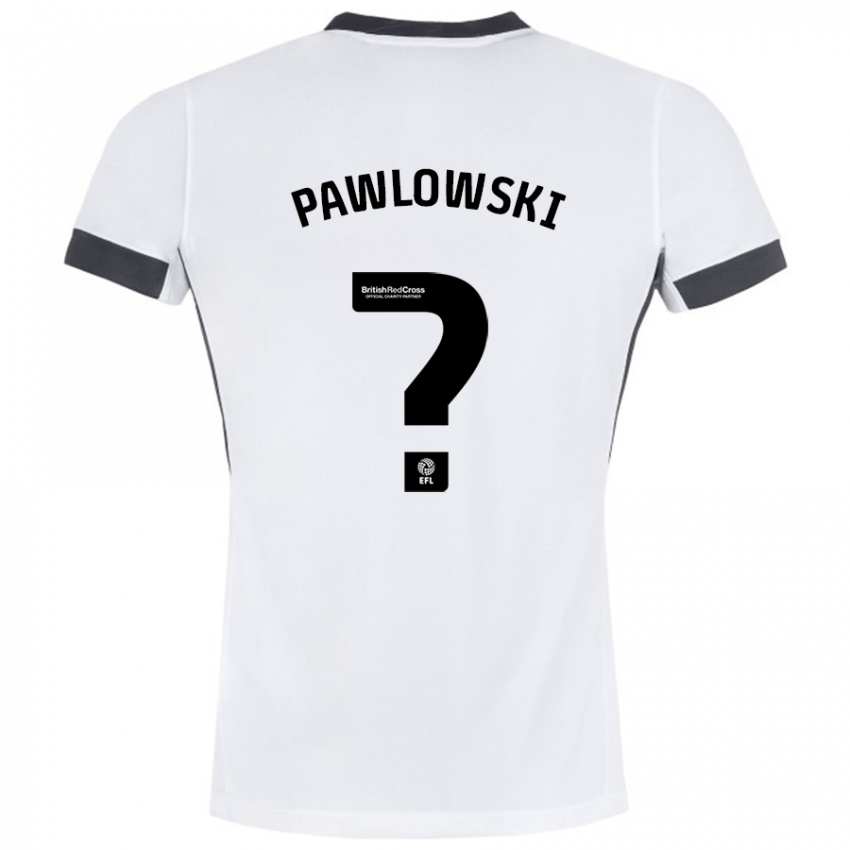 Kinder Jakub Pawlowski #0 Weiß Schwarz Auswärtstrikot Trikot 2024/25 T-Shirt Österreich