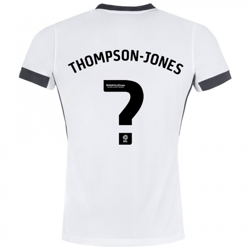 Kinder Riquelme Thompson-Jones #0 Weiß Schwarz Auswärtstrikot Trikot 2024/25 T-Shirt Österreich