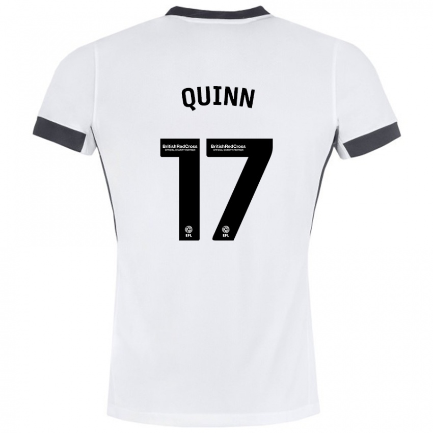 Kinder Lucy Quinn #17 Weiß Schwarz Auswärtstrikot Trikot 2024/25 T-Shirt Österreich