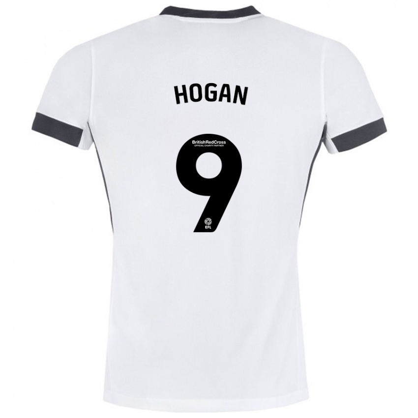 Kinder Scott Hogan #9 Weiß Schwarz Auswärtstrikot Trikot 2024/25 T-Shirt Österreich