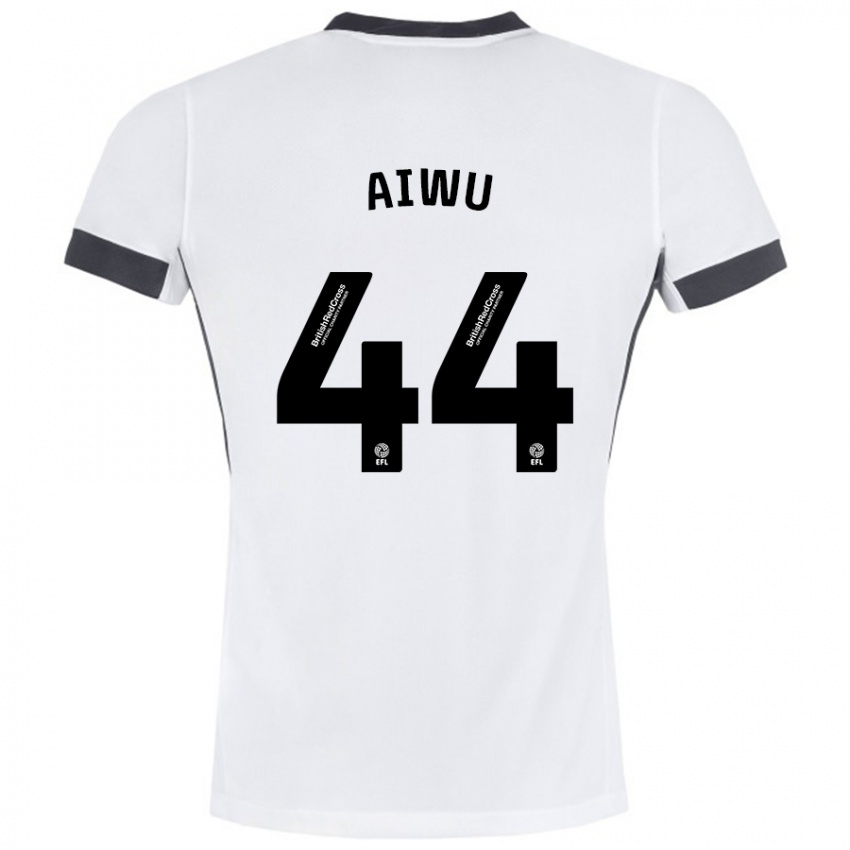 Kinder Emanuel Aiwu #44 Weiß Schwarz Auswärtstrikot Trikot 2024/25 T-Shirt Österreich