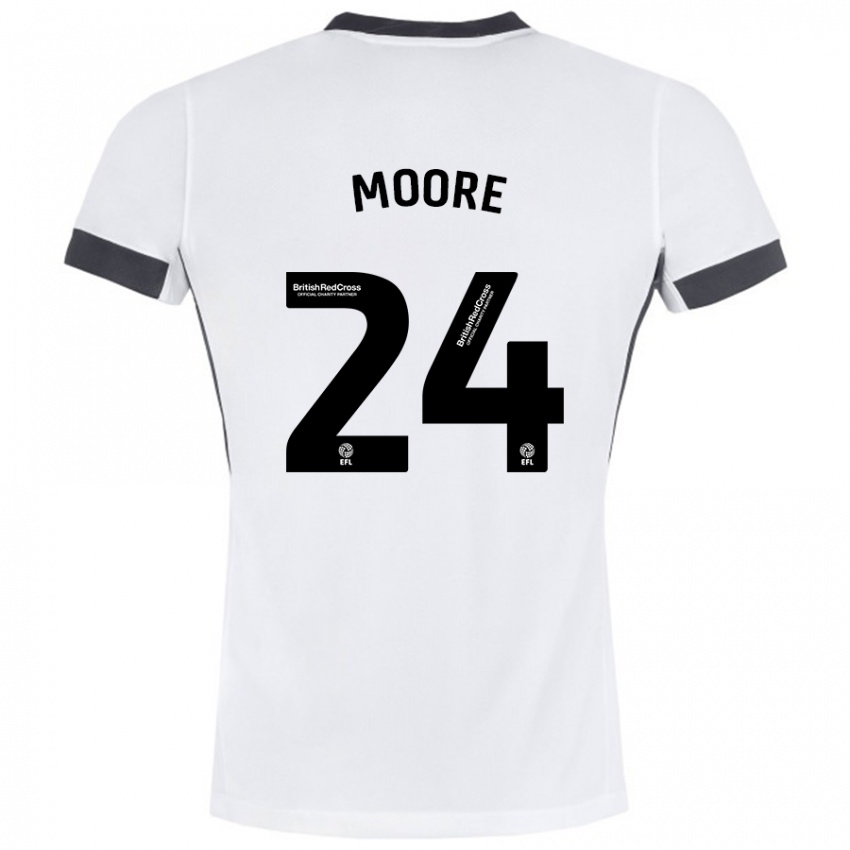 Kinder Jade Ellis Moore #24 Weiß Schwarz Auswärtstrikot Trikot 2024/25 T-Shirt Österreich