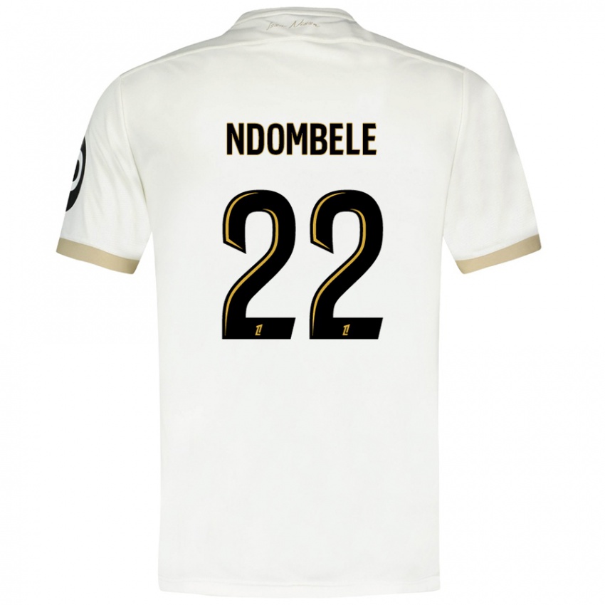 Kinder Tanguy Ndombele #22 Weißgold Auswärtstrikot Trikot 2024/25 T-Shirt Österreich