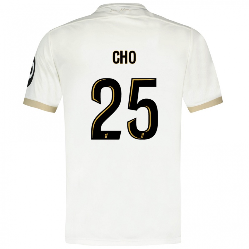 Kinder Mohamed-Ali Cho #25 Weißgold Auswärtstrikot Trikot 2024/25 T-Shirt Österreich