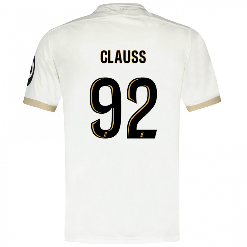 Kinder Jonathan Clauss #92 Weißgold Auswärtstrikot Trikot 2024/25 T-Shirt Österreich