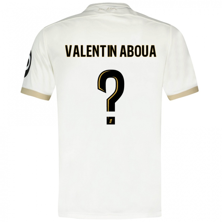 Kinder Louis Valentin Aboua #0 Weißgold Auswärtstrikot Trikot 2024/25 T-Shirt Österreich