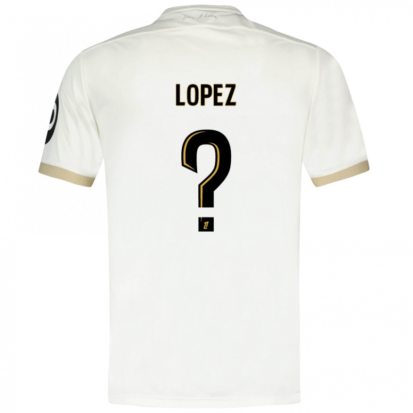 Kinder Kylian Lopez #0 Weißgold Auswärtstrikot Trikot 2024/25 T-Shirt Österreich