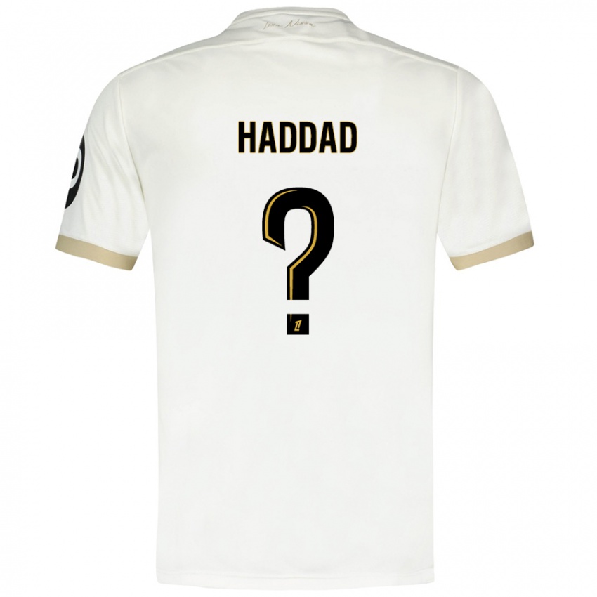 Kinder Yacine Haddad #0 Weißgold Auswärtstrikot Trikot 2024/25 T-Shirt Österreich