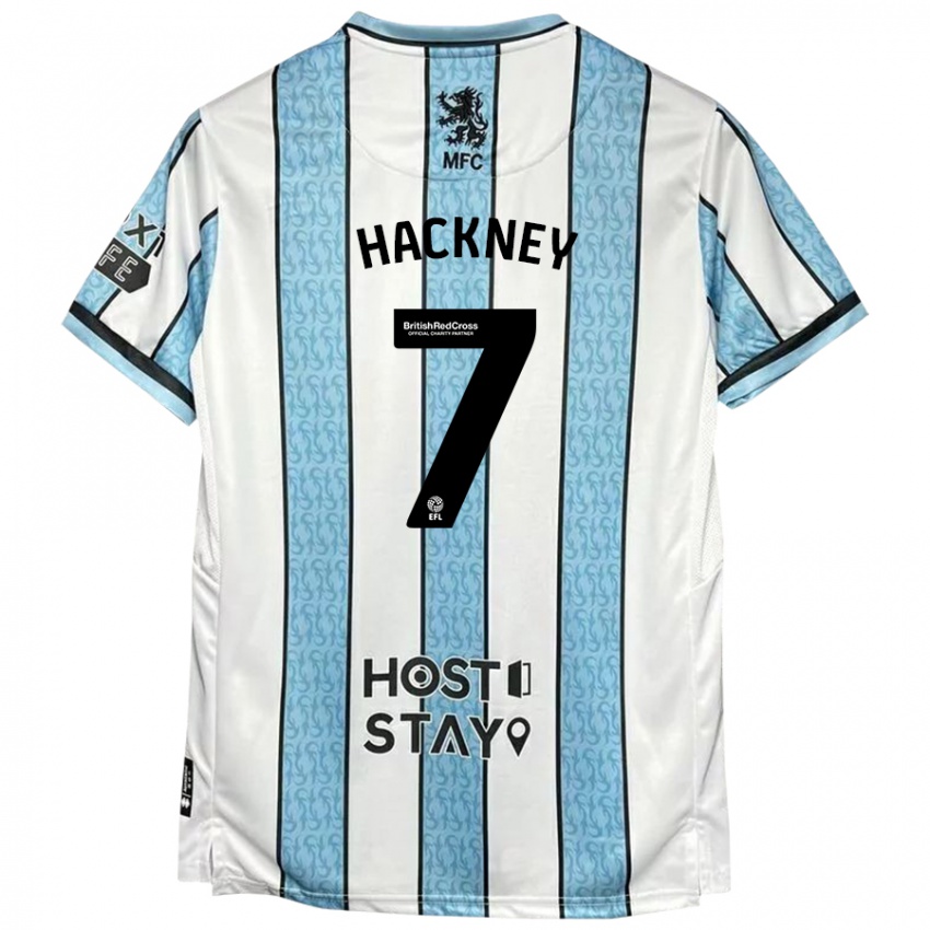 Kinder Hayden Hackney #7 Weiß Blau Auswärtstrikot Trikot 2024/25 T-Shirt Österreich