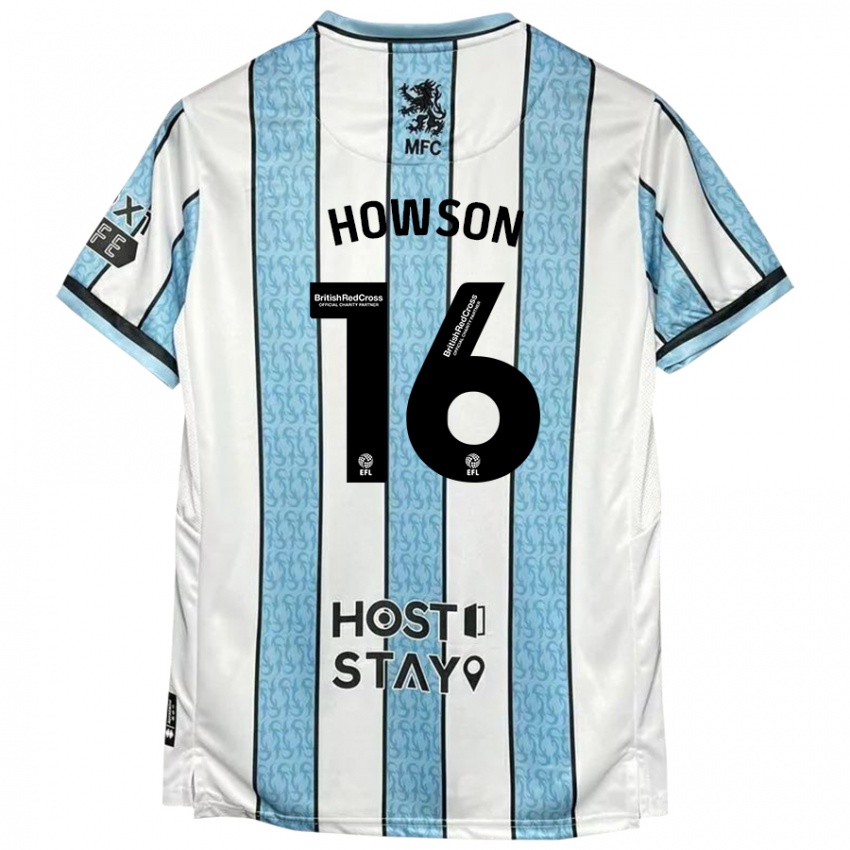 Kinder Jonathan Howson #16 Weiß Blau Auswärtstrikot Trikot 2024/25 T-Shirt Österreich