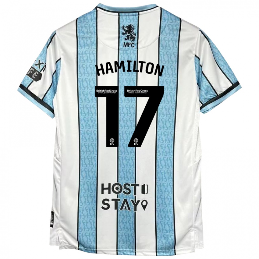 Kinder Micah Hamilton #17 Weiß Blau Auswärtstrikot Trikot 2024/25 T-Shirt Österreich