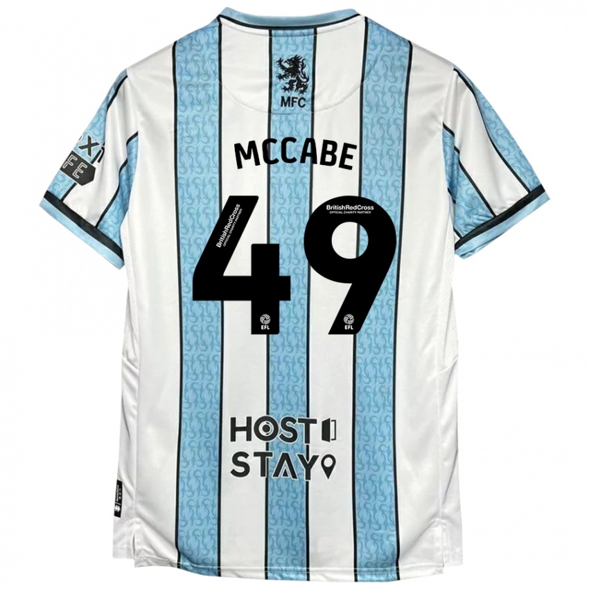 Kinder Law Mccabe #49 Weiß Blau Auswärtstrikot Trikot 2024/25 T-Shirt Österreich