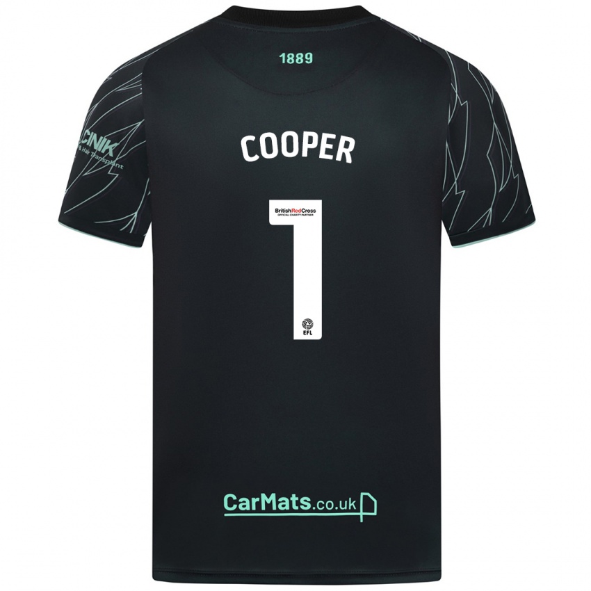 Kinder Michael Cooper #1 Schwarz Grün Auswärtstrikot Trikot 2024/25 T-Shirt Österreich