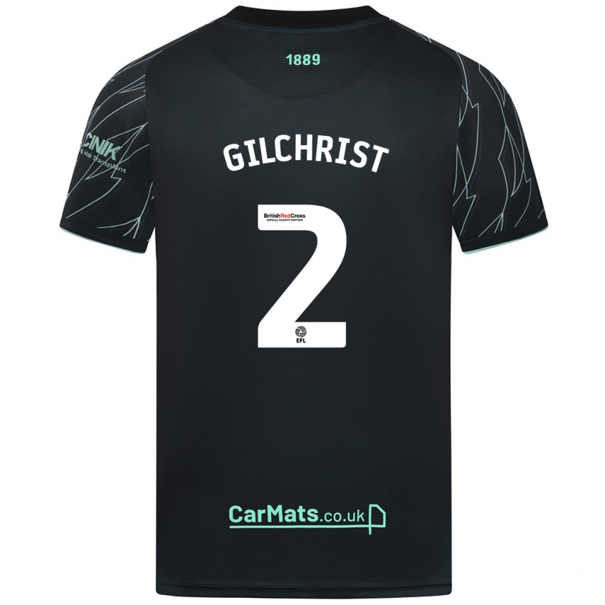 Kinder Alfie Gilchrist #2 Schwarz Grün Auswärtstrikot Trikot 2024/25 T-Shirt Österreich