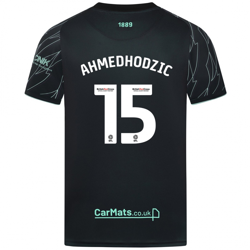 Kinder Anel Ahmedhodzic #15 Schwarz Grün Auswärtstrikot Trikot 2024/25 T-Shirt Österreich