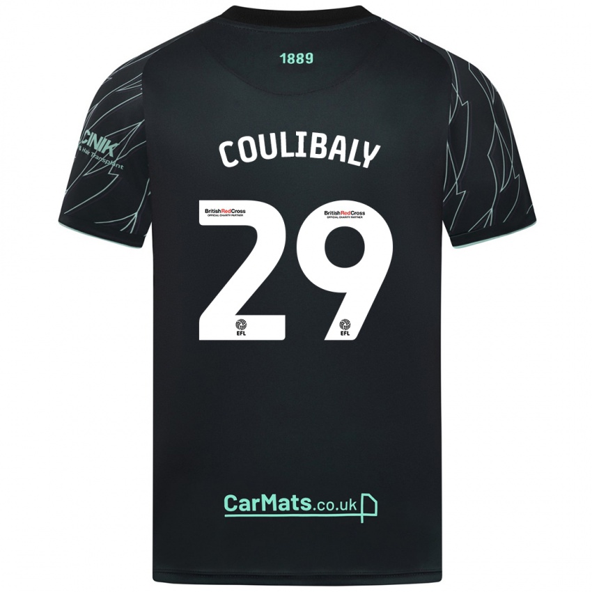 Kinder Ismaila Coulibaly #29 Schwarz Grün Auswärtstrikot Trikot 2024/25 T-Shirt Österreich