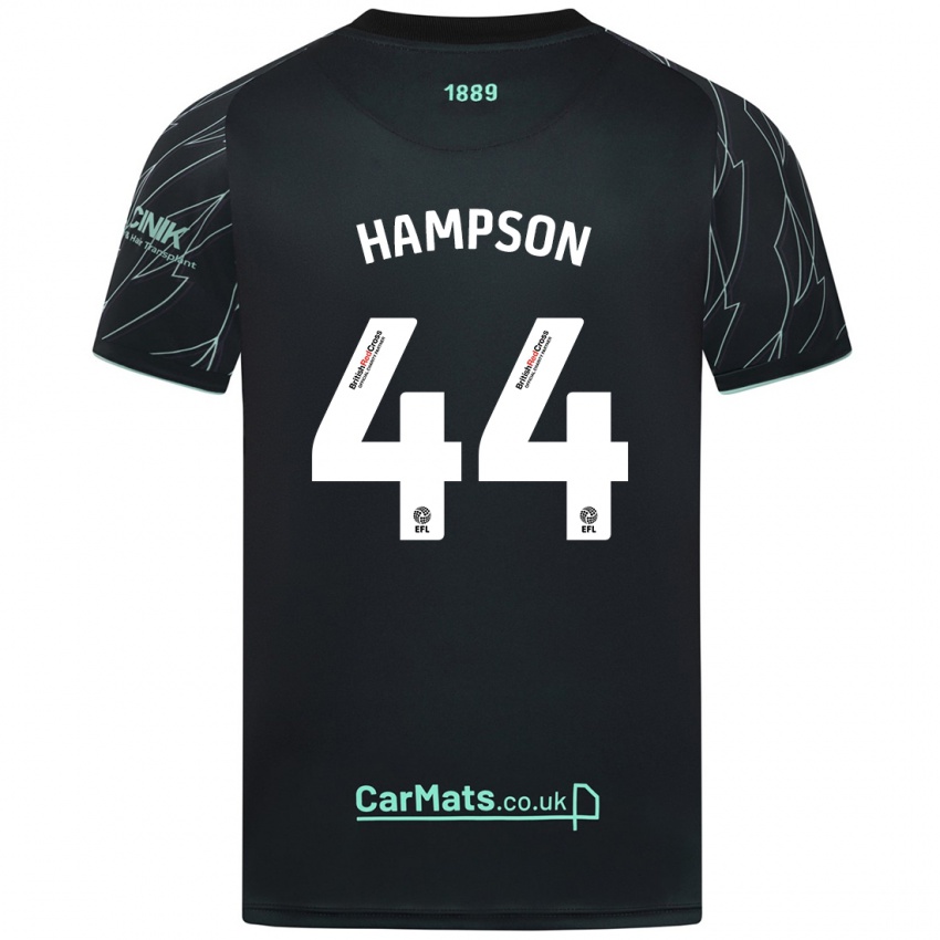 Kinder Owen Hampson #44 Schwarz Grün Auswärtstrikot Trikot 2024/25 T-Shirt Österreich