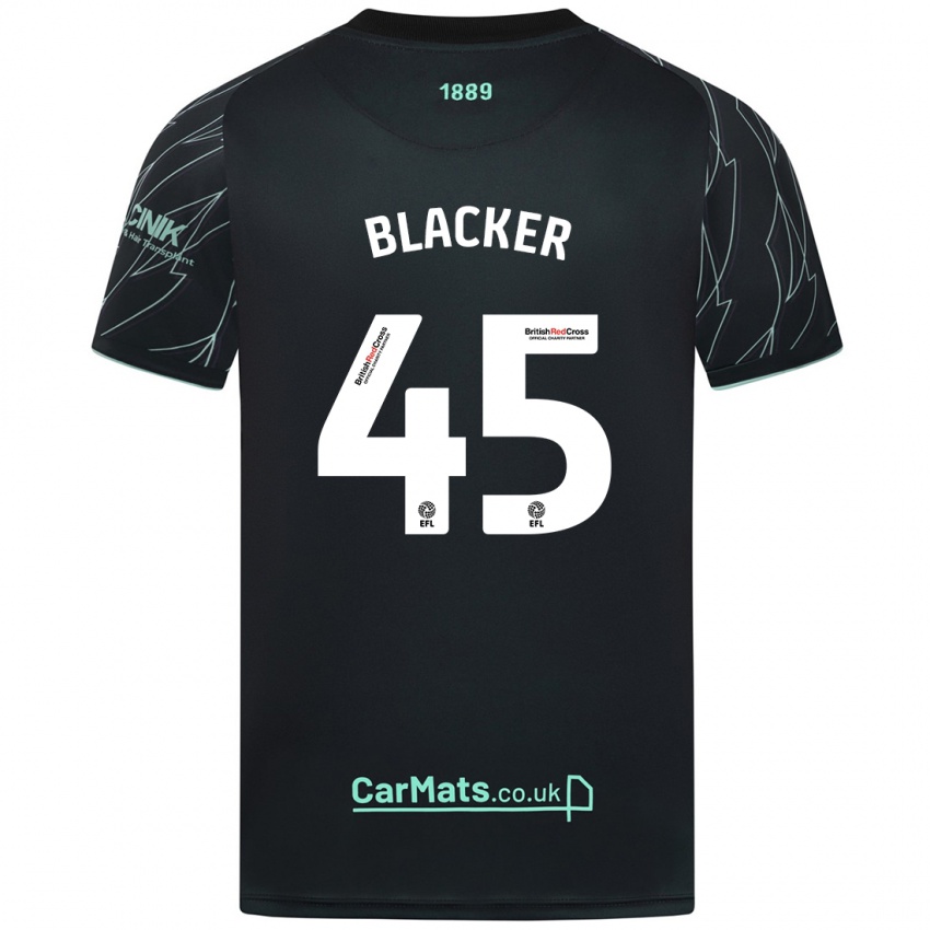 Kinder Billy Blacker #45 Schwarz Grün Auswärtstrikot Trikot 2024/25 T-Shirt Österreich