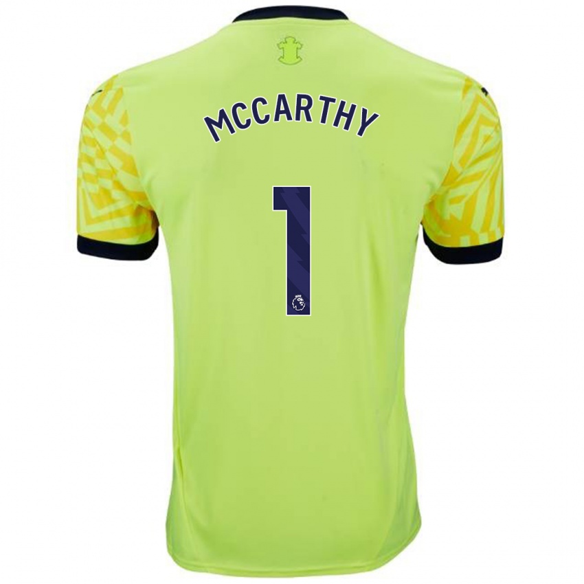 Kinder Alex Mccarthy #1 Gelb Auswärtstrikot Trikot 2024/25 T-Shirt Österreich