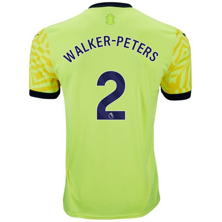 Kinder Kyle Walker-Peters #2 Gelb Auswärtstrikot Trikot 2024/25 T-Shirt Österreich