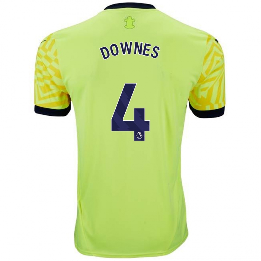 Kinder Flynn Downes #4 Gelb Auswärtstrikot Trikot 2024/25 T-Shirt Österreich