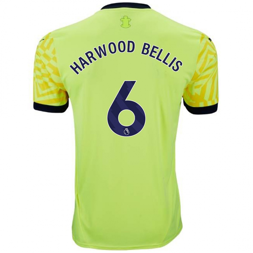 Kinder Taylor Harwood-Bellis #6 Gelb Auswärtstrikot Trikot 2024/25 T-Shirt Österreich