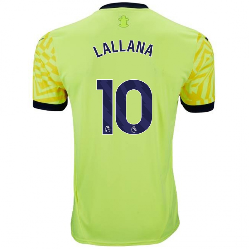 Kinder Adam Lallana #10 Gelb Auswärtstrikot Trikot 2024/25 T-Shirt Österreich