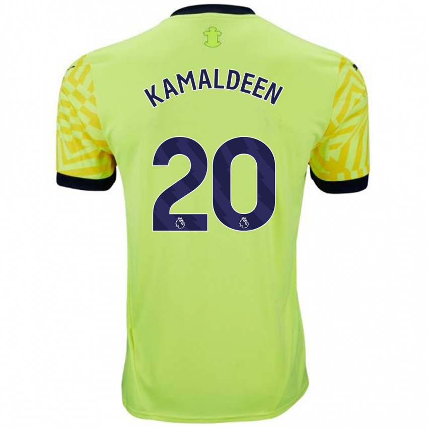 Kinder Kamaldeen Sulemana #20 Gelb Auswärtstrikot Trikot 2024/25 T-Shirt Österreich