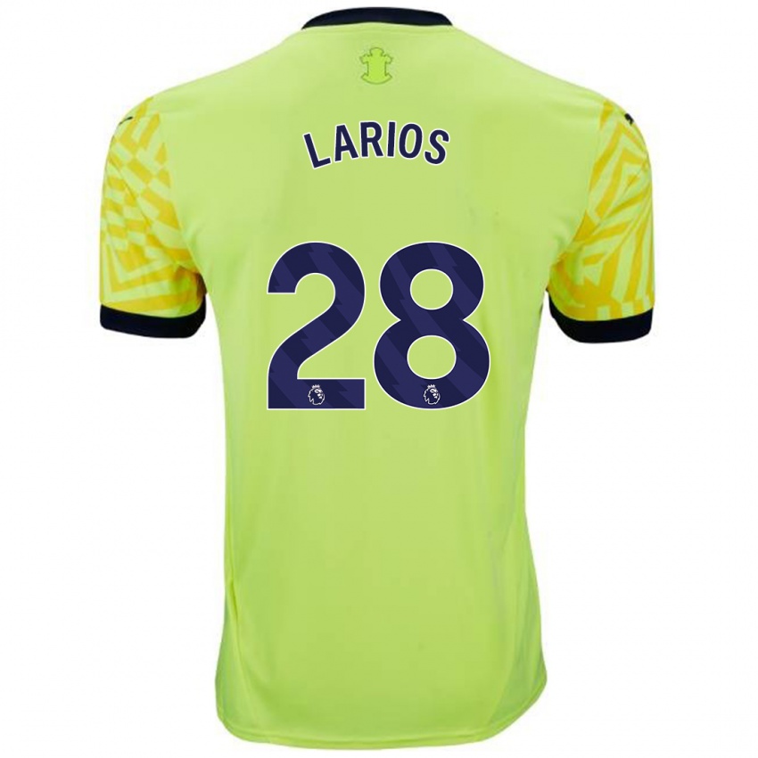 Kinder Juan Larios #28 Gelb Auswärtstrikot Trikot 2024/25 T-Shirt Österreich