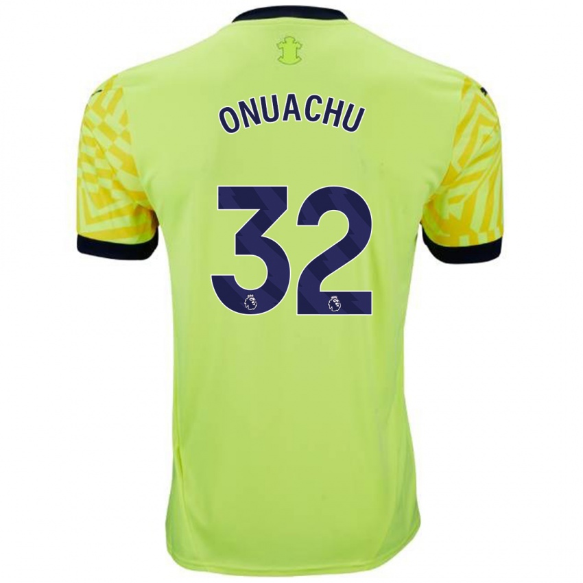 Kinder Paul Onuachu #32 Gelb Auswärtstrikot Trikot 2024/25 T-Shirt Österreich