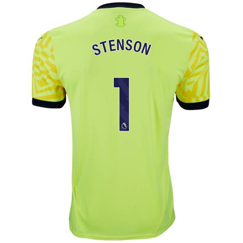 Kinder Fran Stenson #1 Gelb Auswärtstrikot Trikot 2024/25 T-Shirt Österreich