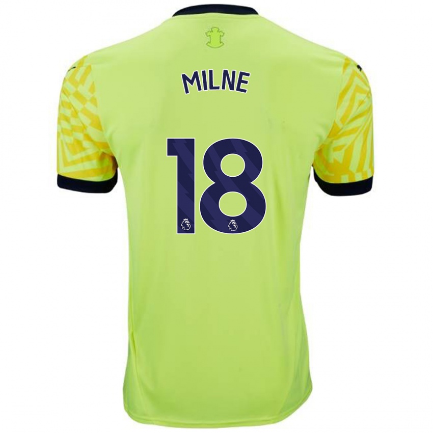 Kinder Isabel Milne #18 Gelb Auswärtstrikot Trikot 2024/25 T-Shirt Österreich