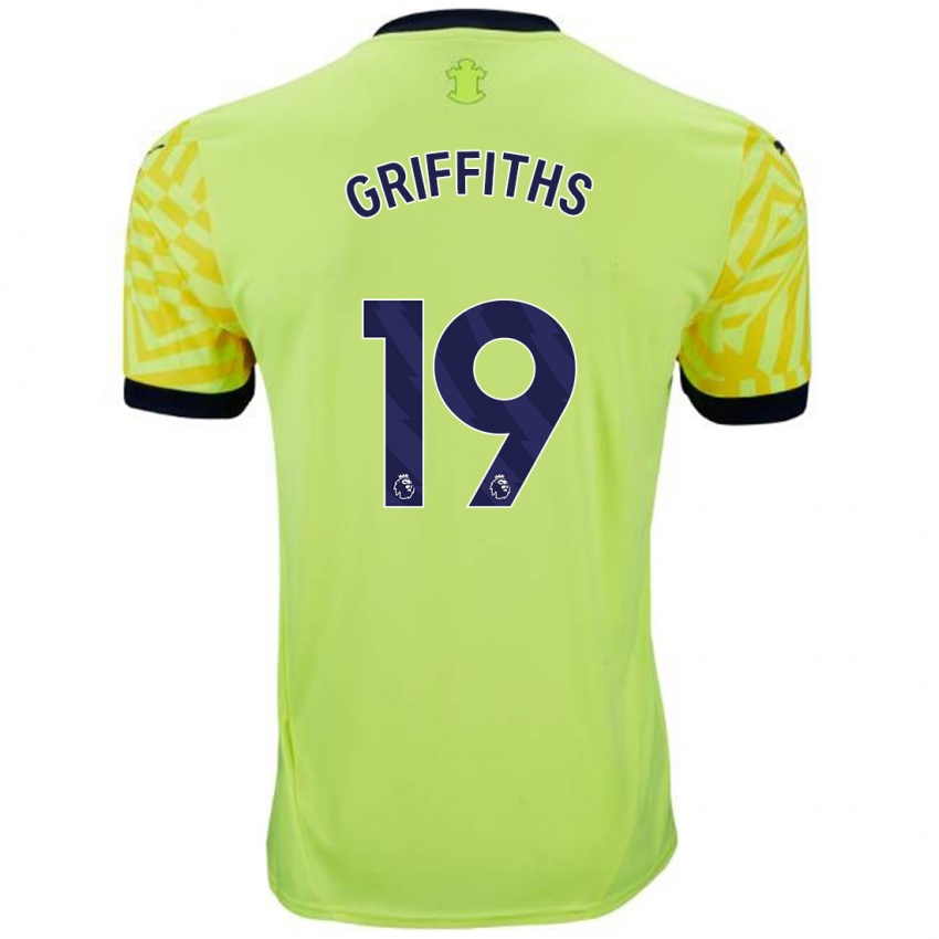 Kinder Alice Griffiths #19 Gelb Auswärtstrikot Trikot 2024/25 T-Shirt Österreich